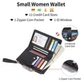 thumbnail image 2 of GAEKEAO Medium Size Wallet for Women RFID Blocking Bifold Card Holder Slim Womens Wallet with ID Window and Zipper Coin Pocket, 2 of 7
