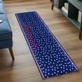 thumbnail image 3 of 4th of July 2'x6' Runner Rugs for Hallway Kitchen Bedside Non Slip, Independence Day American Patriotic Stars Blue Entryway Rug Runners with Rubber Backing, Long Carpet Runner for Laundry Room, 3 of 8