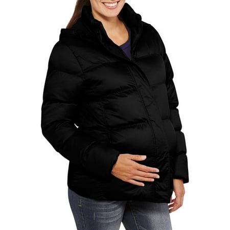 Faded Glory Maternity Hooded Puffer Coat