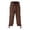 Brown, variant on LiuXxxx Mens Leisure Solid Color and Five Point Pocket Button Zipper Lace Up Shorts Pants Grey XL