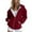 Wine, variant on Charella Women Zip Up Hoodies Casual Fall Hooded Sweatshirt Long Sleeve Jackets Tops with Pockets Wine,XL
