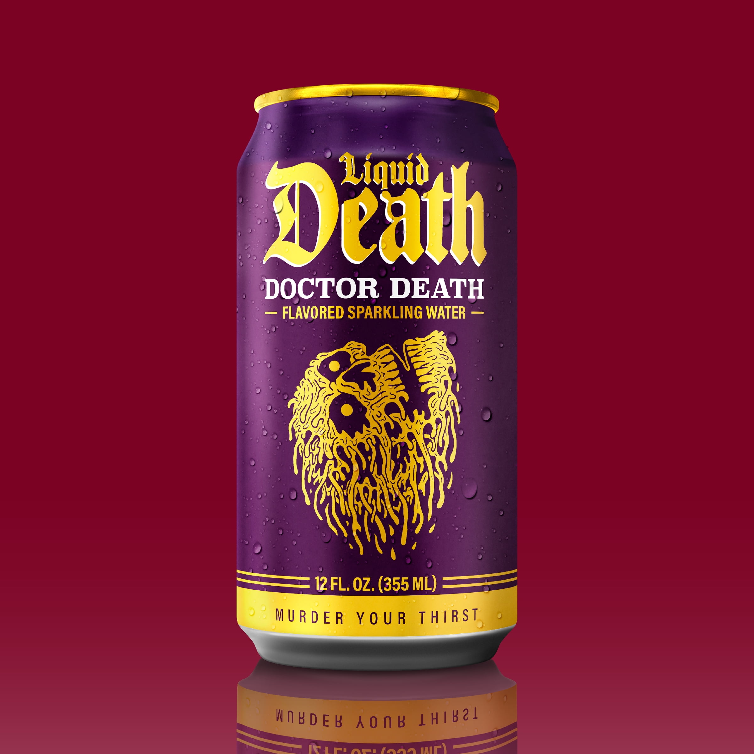 Liquid Death, Doctor Death, Soda-Flavored Sparkling Water, 6-Pack (12 fl oz Cans), Low Sugar, Huge Flavor and No Artificial Sweeteners