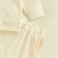 thumbnail image 4 of Faraee Newborn Baby Boy Clothes Knit Long Sleeve Button Up Collared Shirts Jogger Long Pants Set Infant 2 Piece Outfit 0 6 12 18 24 Months 2t 3t Yellow, 4 of 6