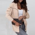 thumbnail image 3 of Suéter de punto de solapa para mujer Cómodo suéter de ganchillo Cárdigan Otoño Invierno Outwear Abrigo, 3 of 7