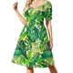 thumbnail image 2 of Vestido de verano de manga corta con estampado de arándanos para mujer, vestidos para fiesta de boda, 2 of 7