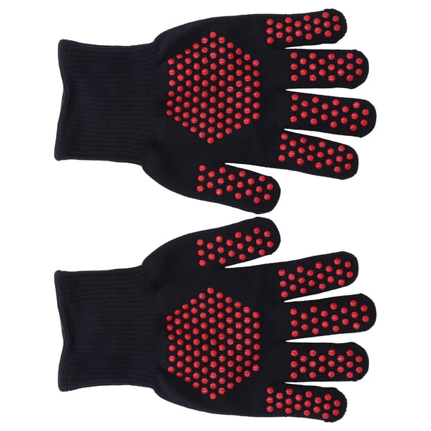 Guantes para parrilla NikouMX resistentes al calor Silicona Algodón 25 cm