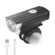 thumbnail image 1 of Juego de luces de bicicleta recargables por USB, color negro, potentes lúmenes, accesorios delanteros y traseros para ciclismo nocturno., 1 of 5