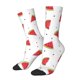 thumbnail image 1 of Balery Hand Drawn Watermelon Calcetas Largas con Estampado para Hombre y Mujer – Suaves y Transpirables, Talla Única (US 5-11), 1 of 6
