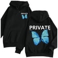 thumbnail image 3 of Dyfzdhu Hoodies for Women Casual Butterfly Print Long Sleeve Pocket Shirt Hooded Sweatshirt Loose Tops, 3 of 3