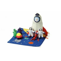 Oskar & Ellen 7 Piece Hand Sewn Fair Trade Soft Space Ship Fabric Playset Toy