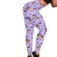 thumbnail image 4 of DISNIMO Bernese Mountain Dog Printed Yoga Pants Leggings for Women, Bat Printed Workout Leggings for Yoga Gym, High Waisted Yoga Pants Tummy Control, Purple, XL, 4 of 6