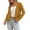 Mustard, variant on Women's Long Sleeve Cropped Cardigans Sweaters Jackets Open Front Short Shrugs for Dresses