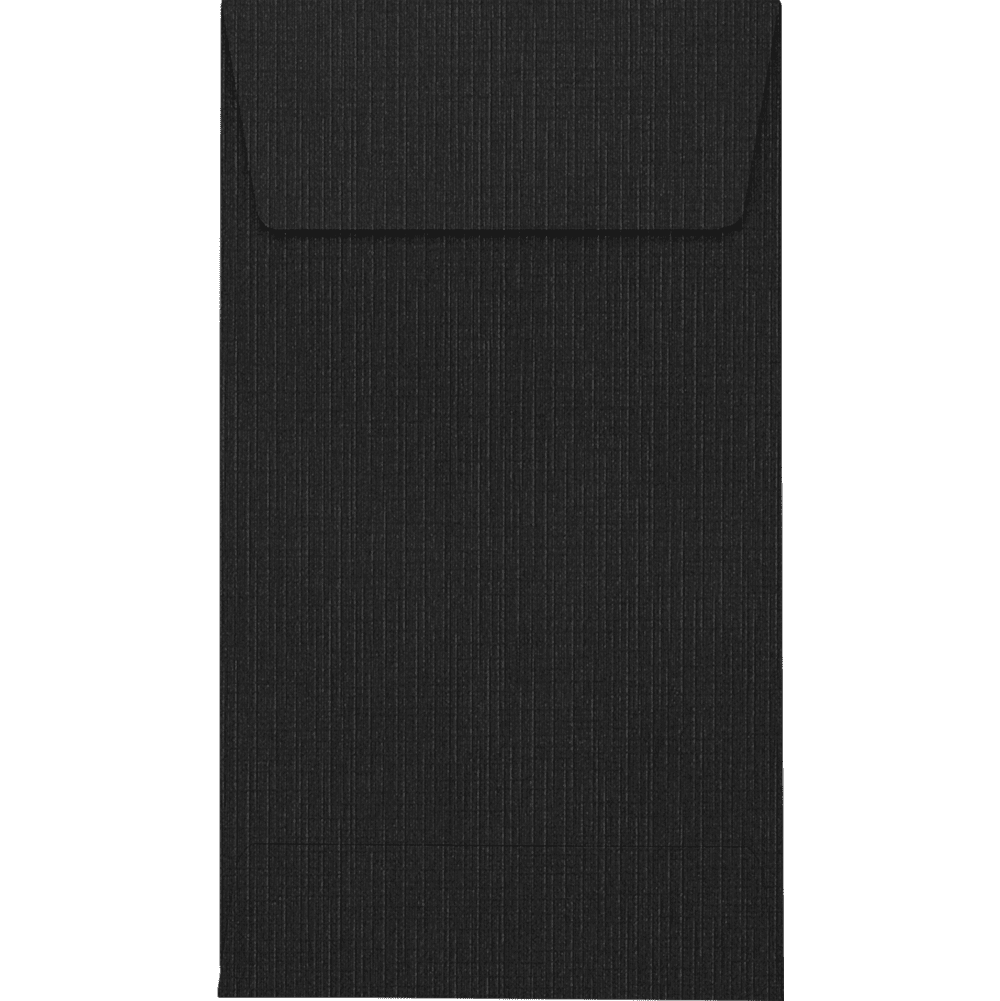 LUXPaper #5 1/2 Coin Envelopes, 3 1/8 x 5 1/2, Black Linen, 250/Pack