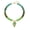 Color4, variant on PISONIC Multi-Color Gradient Resin Beaded Choker Necklace for Women, 18K Gold Plated Stainless Steel OT Toggle Clasp Pendant Collarbone Jewelry, Niche Luxury Vacation Statement Necklaces
