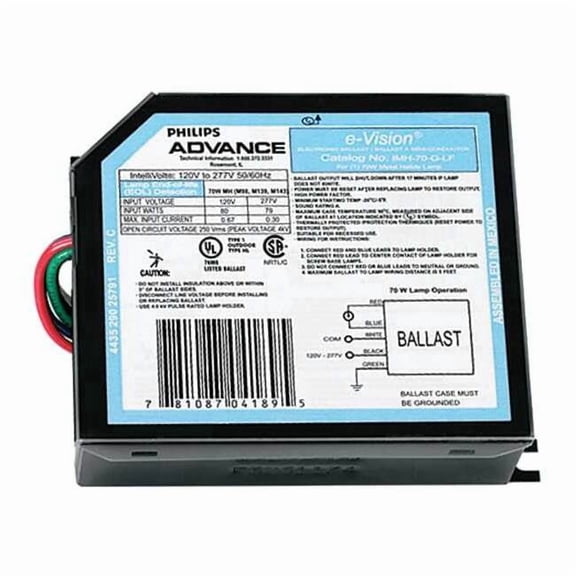 Advance HID Ballast, e-Vision, 70 W, Pulse, 1PK IMH-70-G-BLS