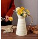 thumbnail image 3 of Chic Cream/White Metal Pitcher Vase for Decor Home Rustic Decorative Flower Vase 10.8'H, 3 of 5