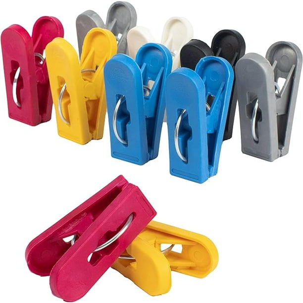 Atmos Homeware Pinzas para Colgar Ropa/Tendedero | Ganchos Multiusos para Lavandería, Alimentos y Manualidades | Clips de Plástico Reciclado de Máxima Resistencia | Paquete de 36 Piezas Multicolor