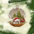 thumbnail image 2 of Beautynvta Clearance Christmas Hanging Ornament, Plastic Shell Dog Hanging Ornament, Christmas Tree Cute Sleeping Dog Pendant for Christmas Tree Outdoor Decor, 3.1" H, 2 of 4