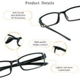 thumbnail image 3 of LifeArt Blue Light Blocking Glasses, Anti Eyestrain, Computer Reading Glasses, Gaming Glasses, TV Glasses for Women Men, Anti Glare (Black, No Magnification), 3 of 9
