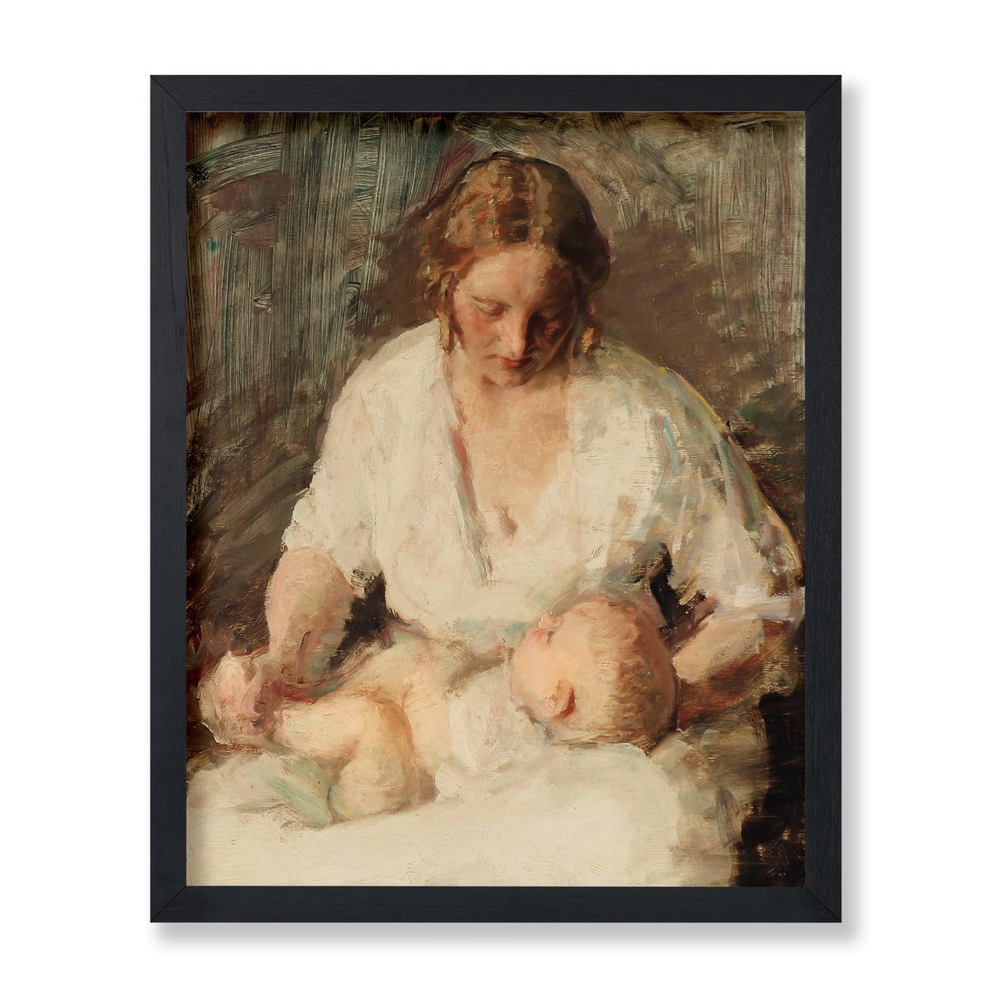 Vintage Mother and Child Poster Retro Portrait Print Mother's Day Art Gift for Women & Mothers Great Home Wall Decor