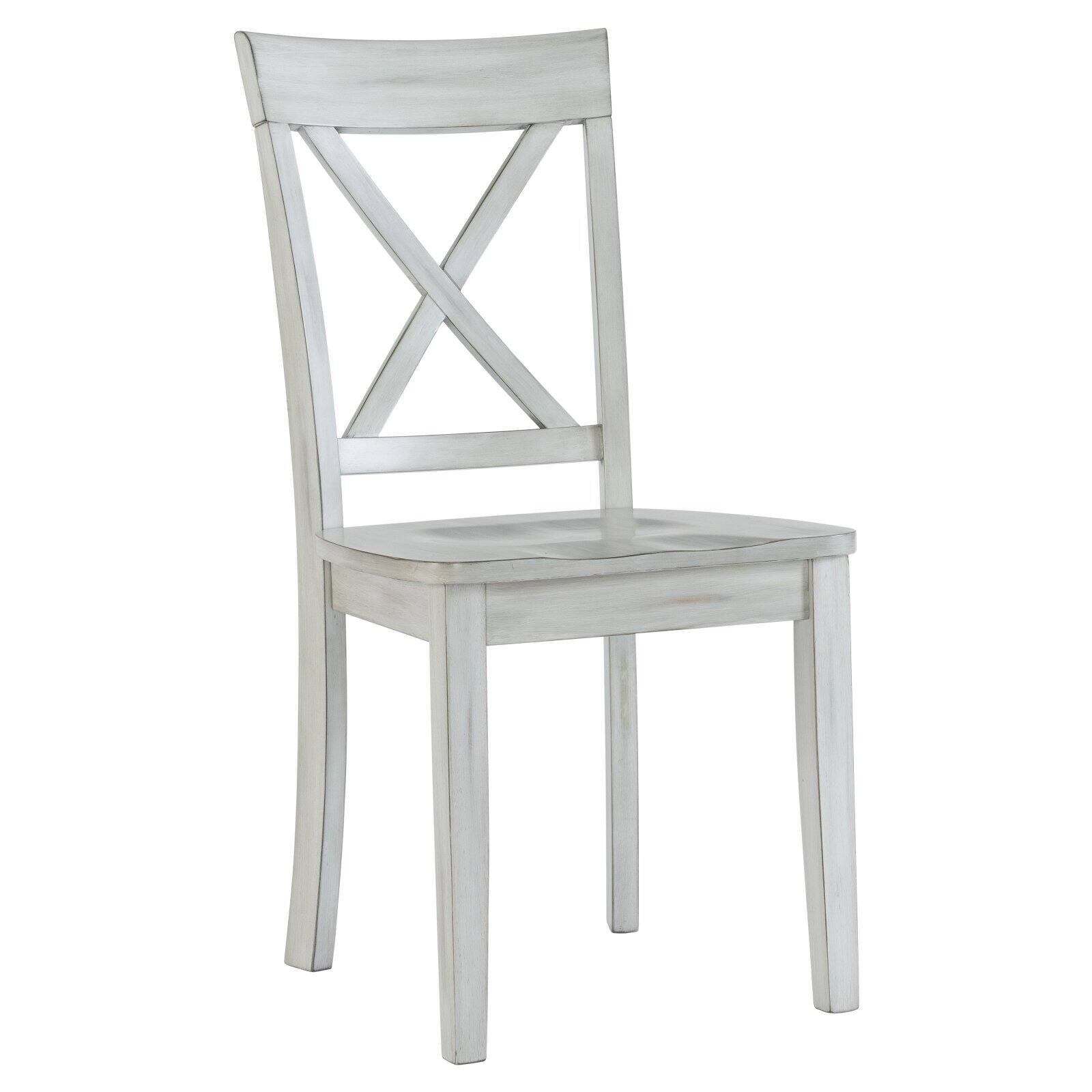 Boraam Jamestown Cross Back Dining Chair, Set of 2, White Wash