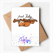 Panda Red Raccoon Bed Art Deco Fashion Welcome Back Greeting Cards Envelopes Blank