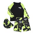 thumbnail image 1 of Fshinging Baby Boy Swimsuit Dinosaur Print Patchwork Rash Guard Tops And Shorts With Swim Cap Beachwear Size 9-10 Years, 1 of 7