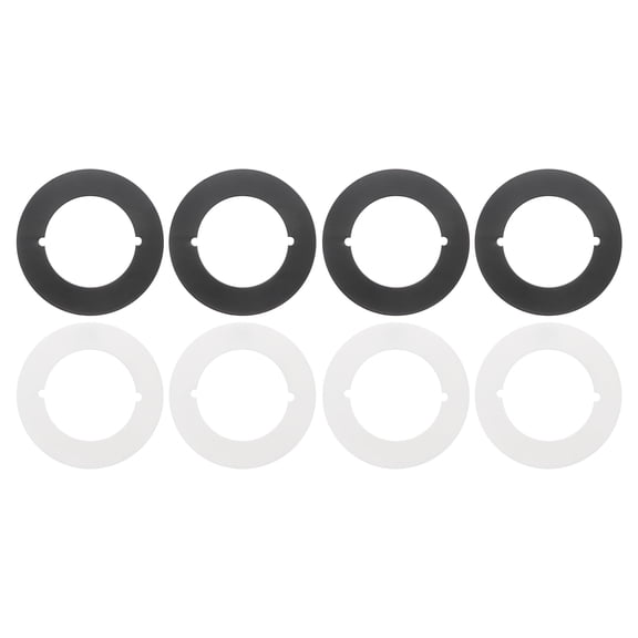 Uxcell Door Knob Plates, 4 Pcs Round Plate Cover for Door Deadbolt Black