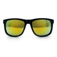 thumbnail image 5 of Kush Classic Matte Sport Horn Rim Plastic Color Mirror Sunglasses [Black Yellow - Yellow Mirror], 5 of 8