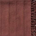 thumbnail image 3 of Ox Bay Sarra Burgundy Striped Fringed Ultra-Soft Turkish Cotton Reversible Throw Blanket, 50" x 60", 3 of 8