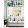 thumbnail image 5 of Spring Truck Daisy Valances for Windows, Rod Pocket Kitchen Valance Curtains - Soft & Washable Small Window Treatment for Living Room,&nbsp;Bathroom, Blue Plaid, 54x18inch, 5 of 9