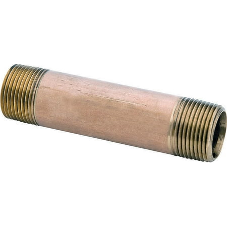 Anderson 38300 0225 Pipe Nipple 1 8 in NPT 2 1 2 in L Red Brass