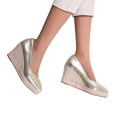 thumbnail image 2 of IUJSOY Womens Platform Espadrilles Wedge Sandals Slip on Closed Pointed Toe High Heels Pumps Shoes, 2 of 7