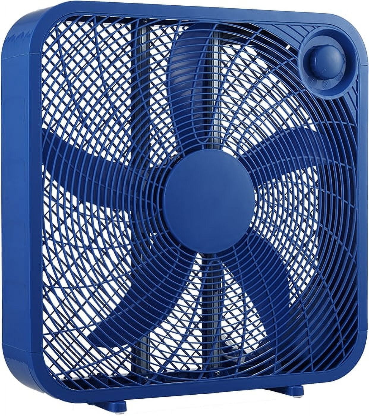 Mainstays 20-Inch Blue Box Fan with 3-Speed Settings, Model FB50-16HL