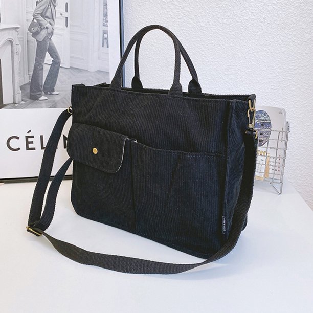 Bolso bandolera de pana Bolsos de mensajero de moda Simple informal para vacaciones de fin de semana