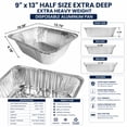 thumbnail image 2 of VeZee' JETfoil Disposable Disposable Aluminum 9" x 13" Extra Deep Without Lids Pack of 10, 2 of 5