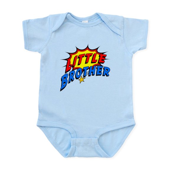 CafePress - Little Brother Superhero Infant Bodysuit - Baby Light Bodysuit, Size Newborn - 24 Months