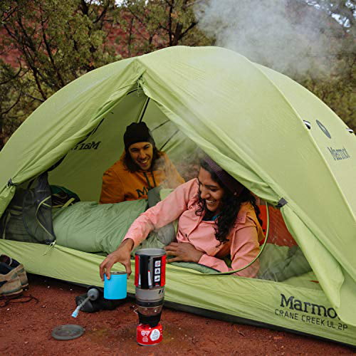 Marmot Crane Creek 3-Person Ultra Lightweight Backpacking and Camping Tent,  Macaw Green/Crocodile