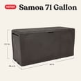 thumbnail image 2 of Keter Samoa Outdoor Weather-Resistant 70 Gallon Resin Deck Box, Brown, 2 of 14
