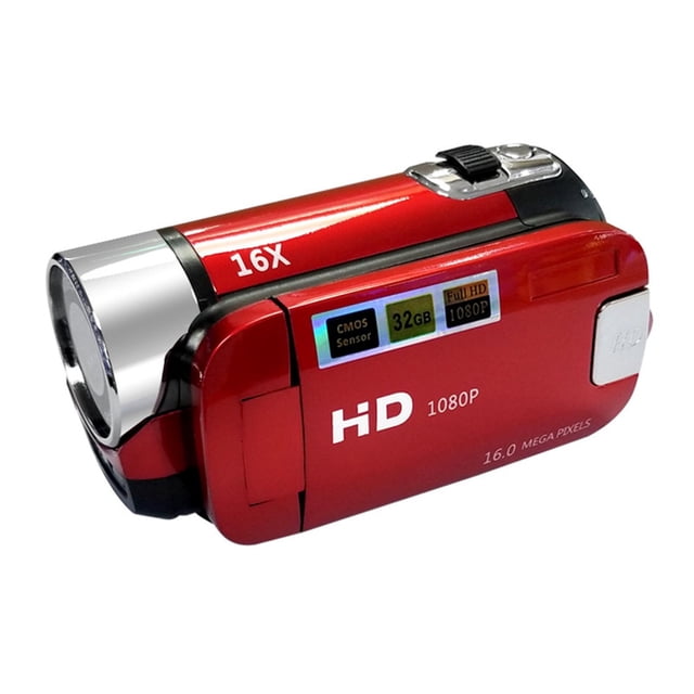 Methold Videocámara 1080PHD Cámara de video digital 2.7 LCD 16X Cámaras de vídeo Rojo