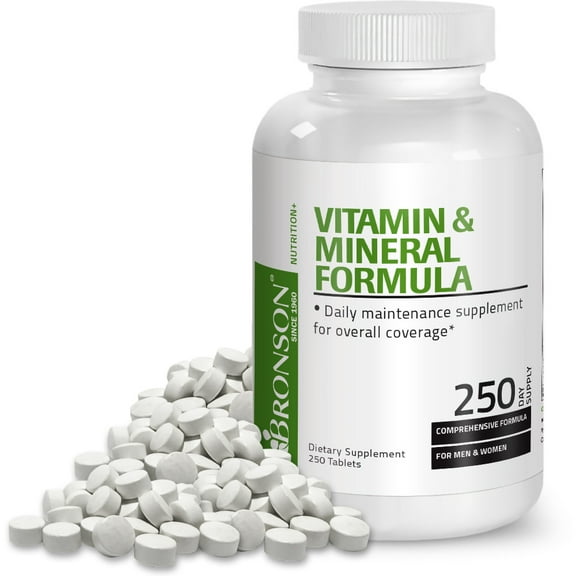 Bronson Vitamin and Mineral Formula, 250 Tablets