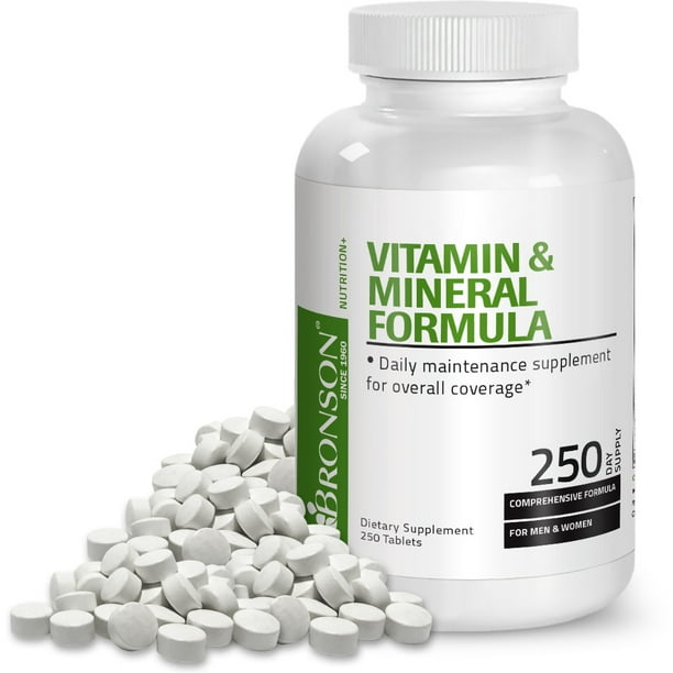 Bronson Vitamin and Mineral Formula, 250 Tablets