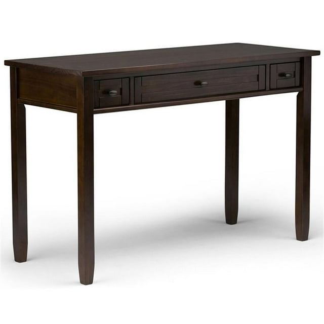 Pemberly Row Wood Transitional 48" Writing Office Desk in Tobacco Brown