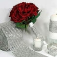 thumbnail image 3 of 1 Yard Sparkle Rhinestone Crystal Mesh Wrap Plastic Ribbon Wedding Decoration Pink Plastic, Rhinestone, 3 of 8
