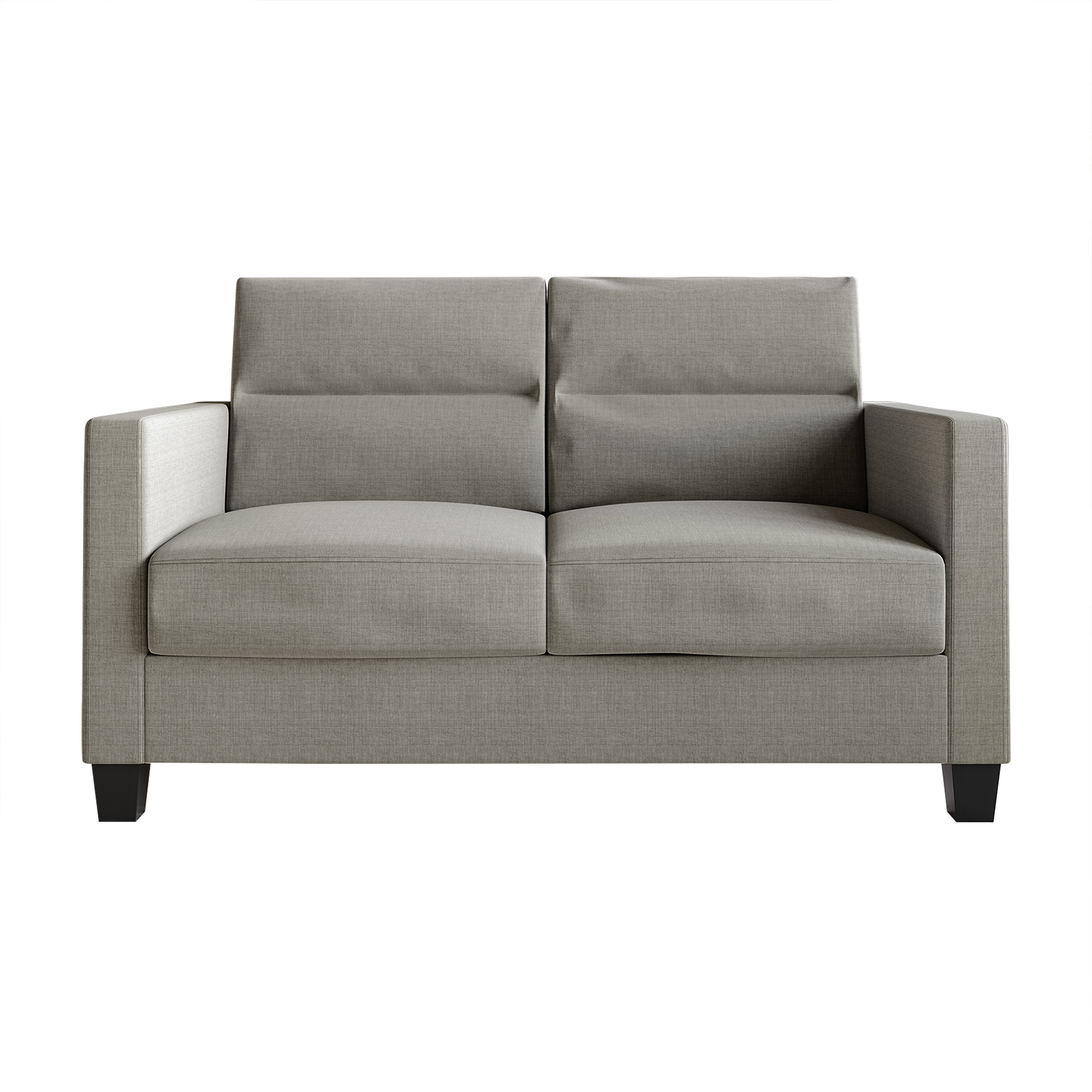 Castle Place Contemporary Linen Upholstered Loveseat, Grey