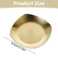 thumbnail image 3 of MOPOOR Stainless Steel Decorative Tray,Stainless Steel Square Serving Tray Gold Coffee Table Decor Dishes Cosmetics Organizer Bathroom Vanity Serving Platter, 3 of 5