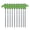Green#529, variant on Heavy Duty Screw In Tent Stakes Sturdy Carbon Steel Ice Shanty Anchors with Cloth Bag for Outdoor Camping Patio Garden Canopies Ten Pack