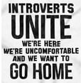 thumbnail image 2 of Introverts Unite Here Uncomfortable Men's Graphic T Shirt Tees Brisco Brands X, 2 of 4