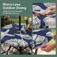 thumbnail image 5 of Round Outdoor Tablecloth with Umbrella Hole and Zipper, Navy Blue Starfish Coastal Tablecloth with Elastic Waterproof, Shell Summer Beach Nautical Patio Table Covers for 55" - 60" Picnic Pool Tables, 5 of 9