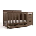 thumbnail image 2 of Graco Hadley 5-in-1 Convertible Baby Crib and Changer with Drawer, Hazelnut, 2 of 16